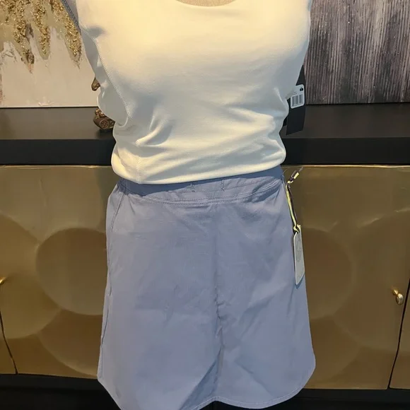 Women's Blue Casual Skorts - Picture 4 of 5